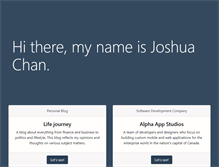 Tablet Screenshot of joshuachan.com